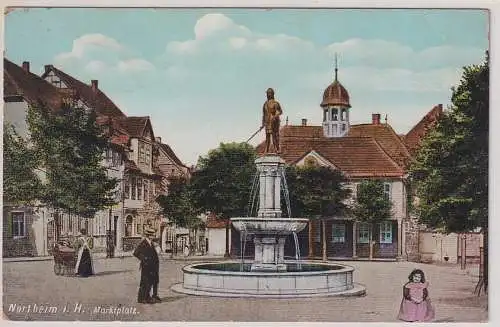 58996 Ak Northeim i.H. Marktplatz 1915