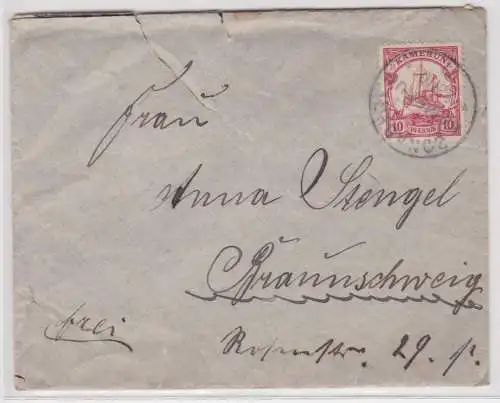96438 seltener Brief Deutsche Kolonie Kamerun Stempel Bonaberi 1911