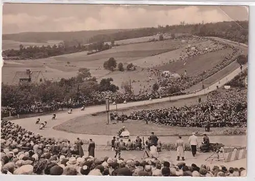 90405 AK Hohenstein-Ernstthal - Sachsenring-Rennen Queckenberg-Kurve 1958