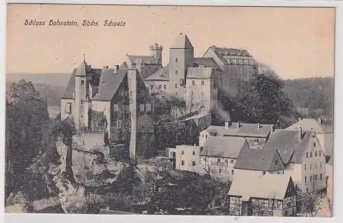 61587 Ak Schloss Hohnstein Sächsische Schweiz 1921