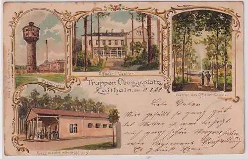 67840 Ak Lithografie Truppen-Übungsplatz Zeithain Wasserwerk Aresthaus usw. 1899