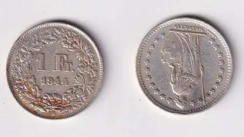 1 Franken Silber Münze Schweiz 1944 ss (147287)