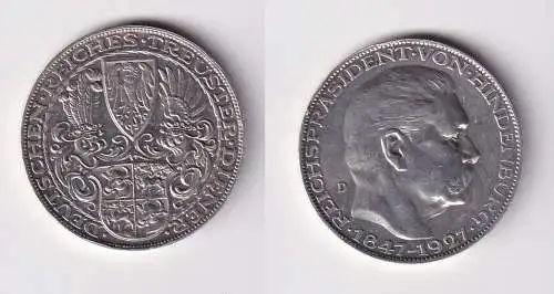 Silber Medaille 80 Jahre Hindenburg 2.Oktober 1927 Bayr.Hauptmünzamt (130881)