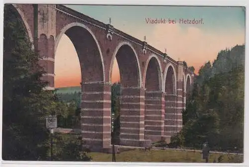904744 Feldpost AK Viadukt bei Hetzdorf 1915
