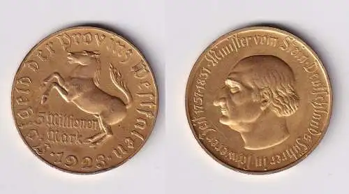 5 Millionen Mark Notgeld der Provinz Westfalen 1923 Jäger N 22 f.vz  (128178)