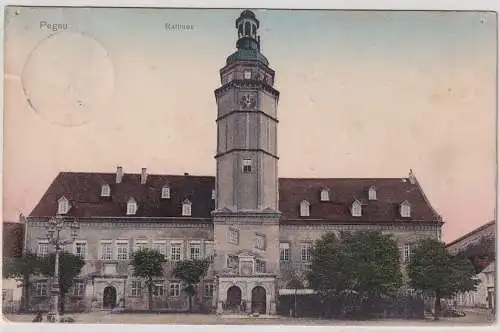 88196 Ak Pegau Rathaus 1907