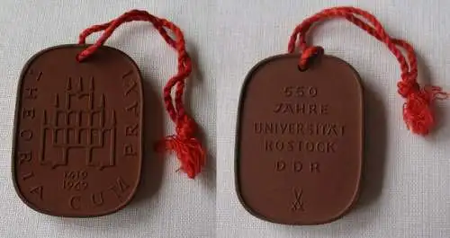 DDR Medaille Meissner Porzellan 550 Jahre Universität Rostock 1419-1969 (149457)