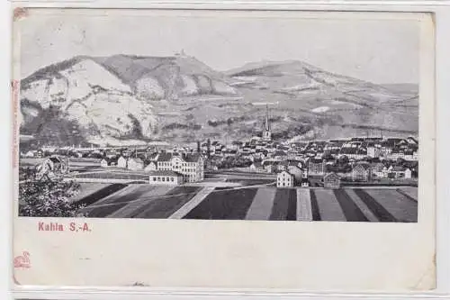 901549 Ak Kahla Sachsen-Altenburg Totalansicht mit Leuchtenburg 1913