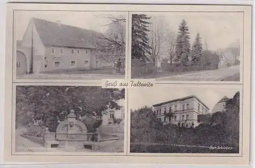 87544 AK Gruß aus Tultewitz - Gasthof, Denkmal, Dorflage, Brunnen & Gut Schieben