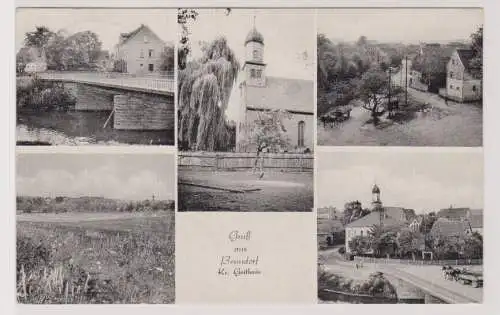 99680 AK Gruß aus Benndorf Kreis Geithain - Straßenansichten, Kirche 