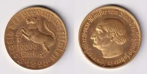 10000 Mark Notgeld der Provinz Westfalen 1923 Jäger N 20a  (106522)