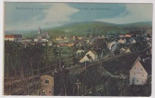 11566 Ak Wechselburg im Muldental Blick nach dem Rochlitzerberg um 1910