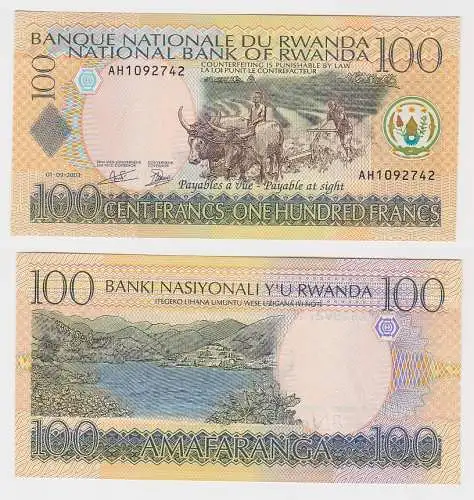 100 Frank Banknote Rwanda Ruanda Urundi 2003 UNC  (150445)