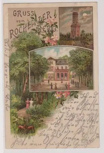 33934 AK Gruss vom Rochlitzer Berg - Aussichtsturm, Gasthof, Waldpartie 
