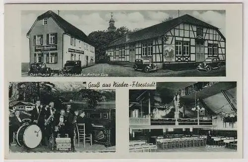 40074 Mehrbild Ak Gruß aus Nieder-Florstadt Gastwirtschaft zur Waldeslust um1940