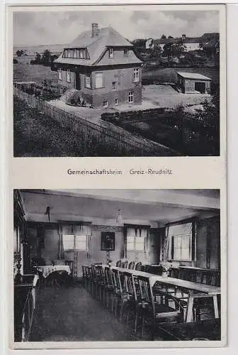 50542 Ak Greiz-Reudnitz - Gemeinschaftsheim, Gastraum 1937