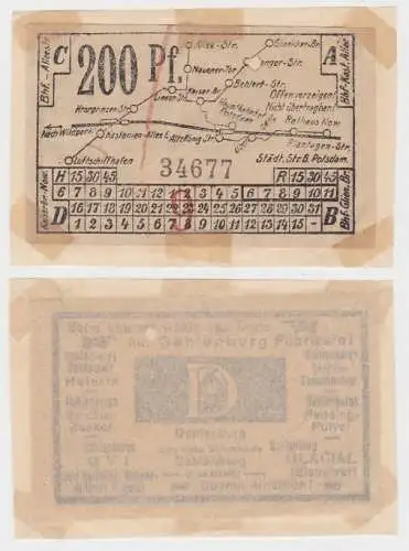 200 Pfennig Banknote Städtische Strassebhan Potsdam (140006)