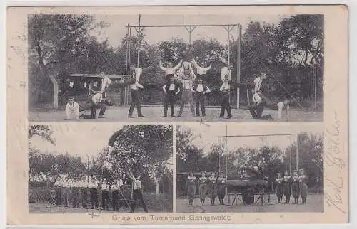 52444 AK Gruss vom Turnerbund Geringswalde - Turnübungen 1909