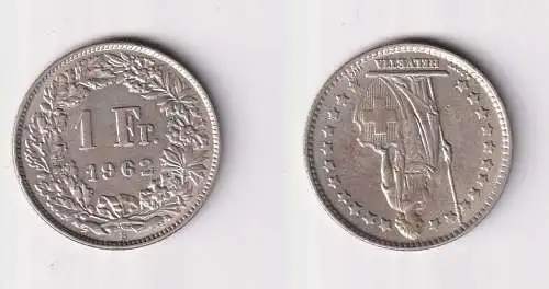 1 Franken Silber Münze Schweiz 1962 f.vz (146552)