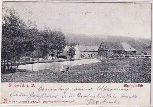 72303 AK Schöneck im Vogtland - Muckenmühle 1905 Löffler & Co. Greiz Nr. 2895