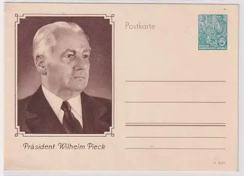 78740 Ganzsachen Postkarte Präsident Wilhelm Pieck
