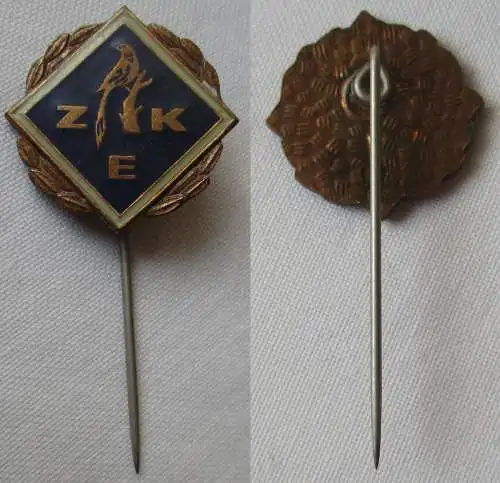 DDR Ehrennadel Ziergeflügel-, Exoten- und Kanarienzucht (ZEK) in Bronze (149930)