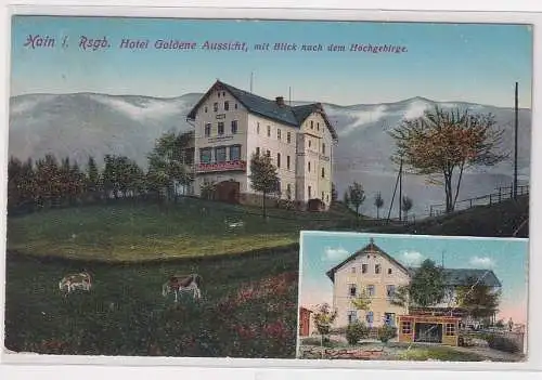 905193 AK Hain (Przesieka) Riesengebirge - Hotel Goldene Aussicht 1912