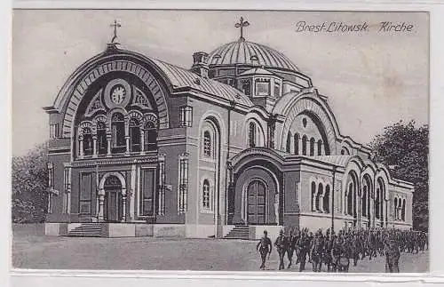55935 Feldpost AK Brest-Litowsk (Берасьце) - Kirche 1916
