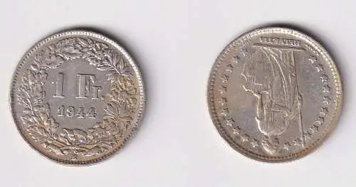 1 Franken Silber Münze Schweiz 1944 ss (145486)