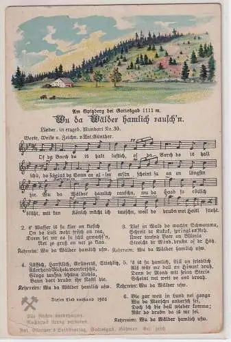 51370 Lied Ak "Wu de Wälder hamlich rausch´n." Anton Günther Gottesgab 1936