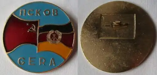 DDR Abzeichen Städtepartnerschaft Pskow Gera (139311)