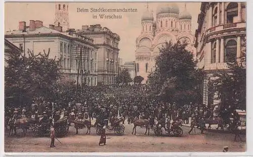 36562 Feldpost AK Beim Stadtkommandanten in Warschau (Warszawa) 1916