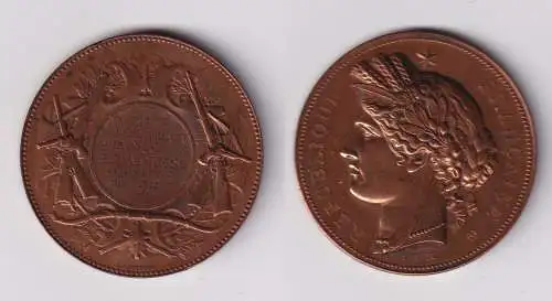 Bronze Medaille Frankreich Pas de Calais Etaples Concours de 1887 f.vz(145277)