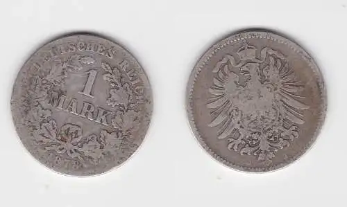 1 Mark Silber Münze Deutschland Kaiserreich 1878 J Jäger Nr.9 (144521)