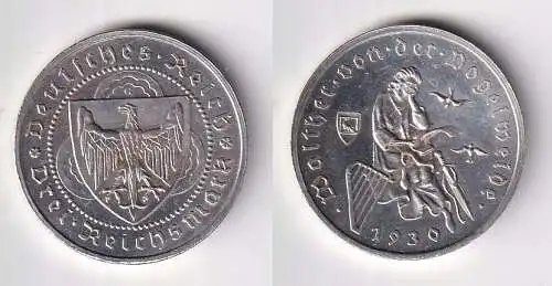 Silber Münze 3 Mark Walther von der Vogelweide 1930 G f.vz J.344 (141348)