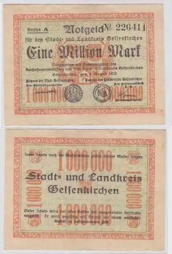 1 Million Mark Banknote Stadt- & Landkreis Gelsenkirchen 9.8.1923 (136153)