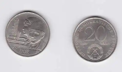 DDR Gedenk Münze 20 Mark 30. Jahrestag der DDR 1979 Stempelglanz (128915)