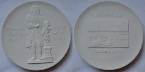 DDR Porzellan Medaille Bachhaus Eisenach Johann Seb. Bach 1685-1750 (115949)