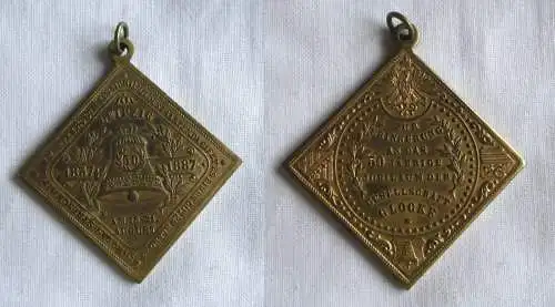 Bronze Klippe 50 Jahrfeier der Gesellschaft zur Glocke Leipzig 1887 (117347)