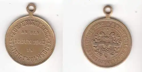 alte Medaille Gesangsverein Zur Erinnerung Steinigtwolmsdorf 1903 (113181)