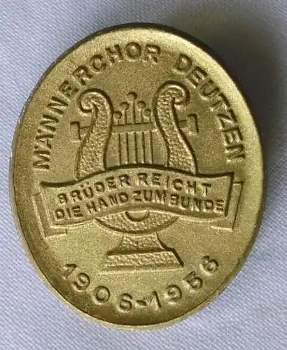 alte Blechabzeichen Männerchor Deutzen 1906-1956 (110693)