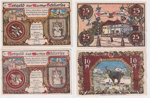 2 Banknoten Notgeld des Marktes Schliersee 1921 (152617)