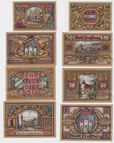 4 Banknoten Notgeld Stadt Trostberg 1920 (158976)