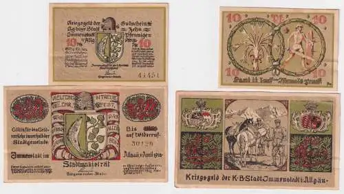 10 + 50 Pfennig Banknote Gemeinde Immenstadt im Allgäu 1918 (150464)