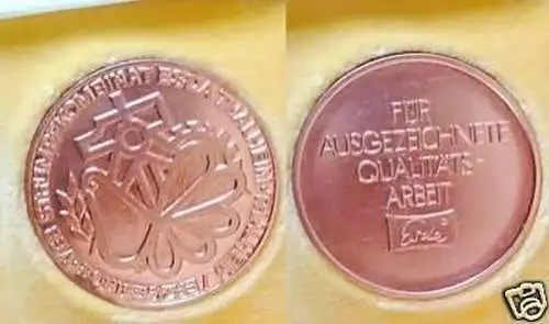 DDR Medaille VEB Strumpfkombinat ESDA Thalheim im Etui
