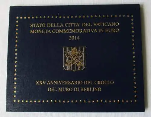 Vatikan 2 Euro 2014 25 Jahre Mauerfall Berlin Blister/Folder Stgl. (158565)
