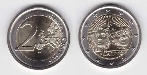 2 Euro Bi-Metall Münze Italien 2016 Plauto (143323)