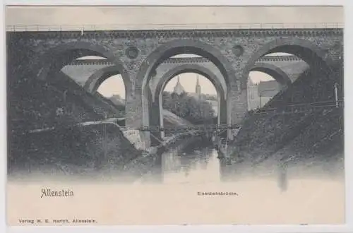 901634 Ak Allenstein Olsztyn Eisenbahnbrücke um 1900