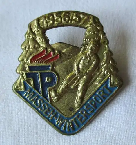 seltenes DDR Abzeichen Jung Pioniere Massen-Wintersport 1956 / 1957 (134161)