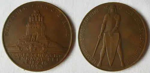 Medaille deutscher Patriotenbund Völkerschlachtdenkmal Leipzig 1913 (119188)